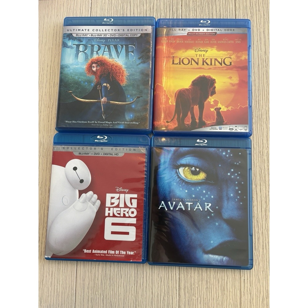 Disney Pixar Blu-ray Movie Lot Frozen II Lion King Up Cars 3 Monsters University